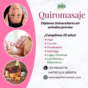 curso de quiromasaje universitario escuela de quiromasaje profesional. Oposicionespremium.es