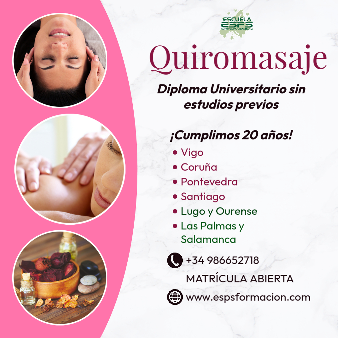 curso de quiromasaje universitario escuela de quiromasaje profesional. Oposicionespremium.es